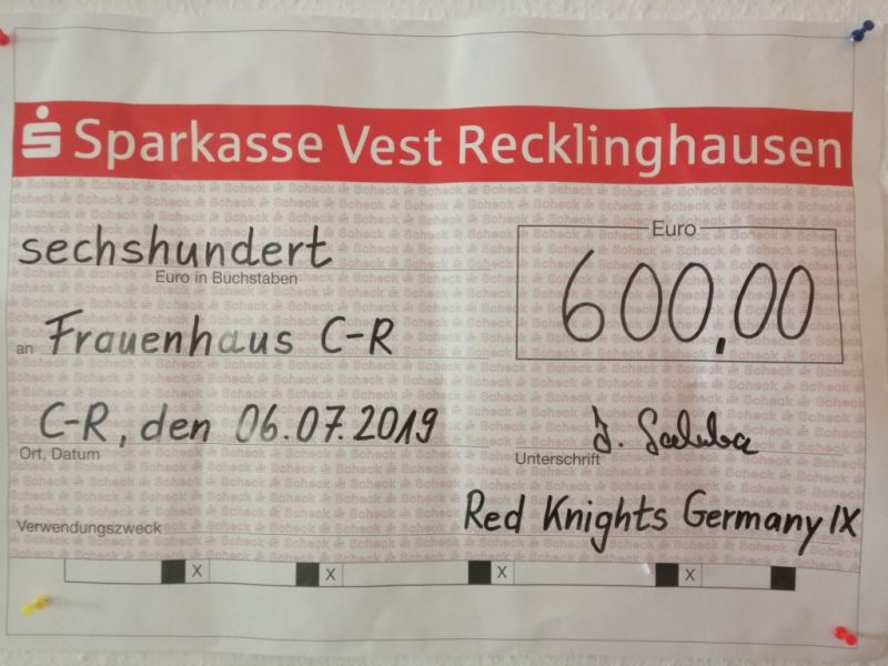 Spendenscheck
